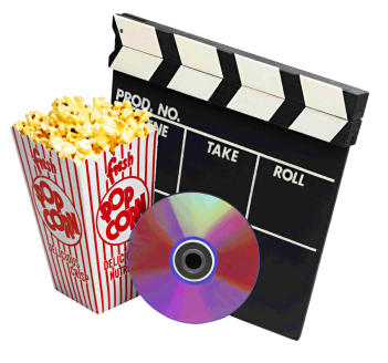 Movie Night, Movie and Popcorn,