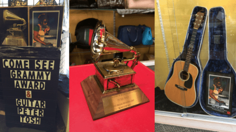Peter Tosh Grammy and Guitar in Pawn Shop