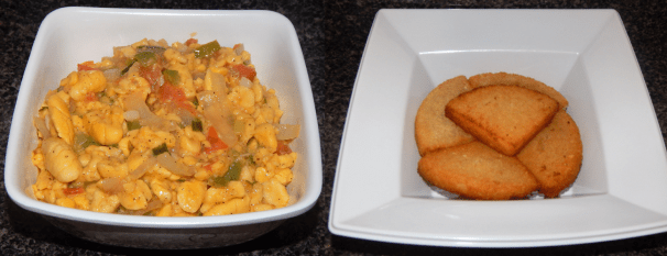 Ackee and Fried Bammies 