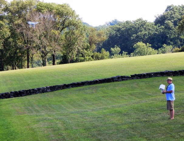 Guy flying a drone