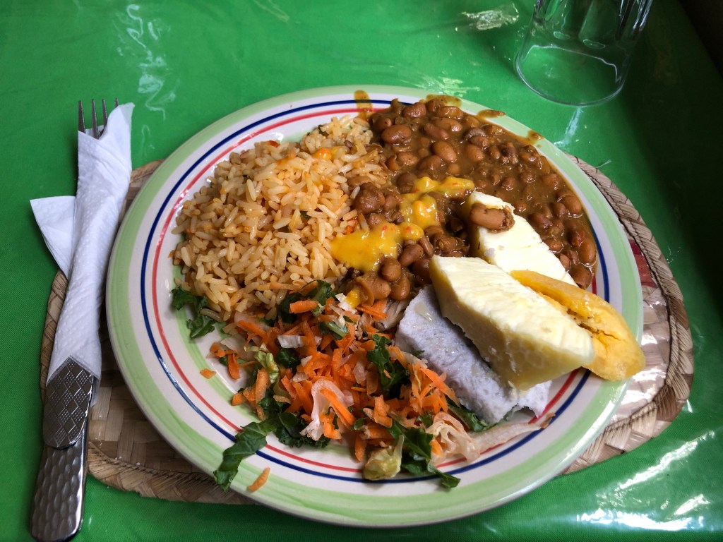 A vegan St. Lucian meal