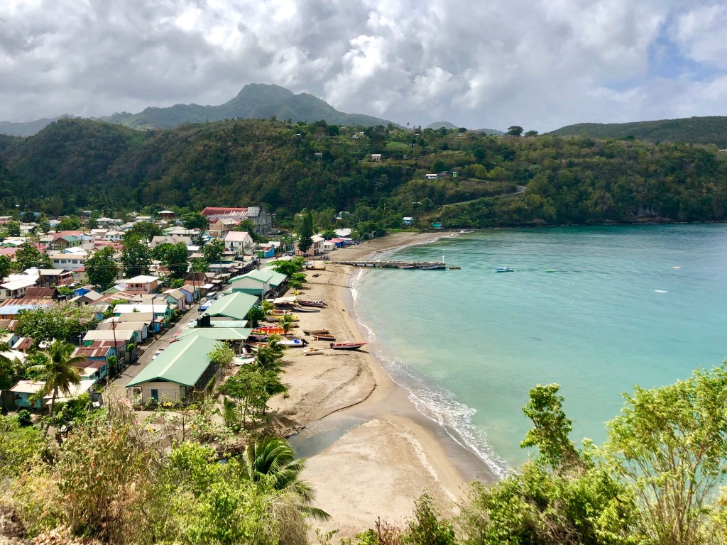 A view of Anse La Raye in St. Lucia