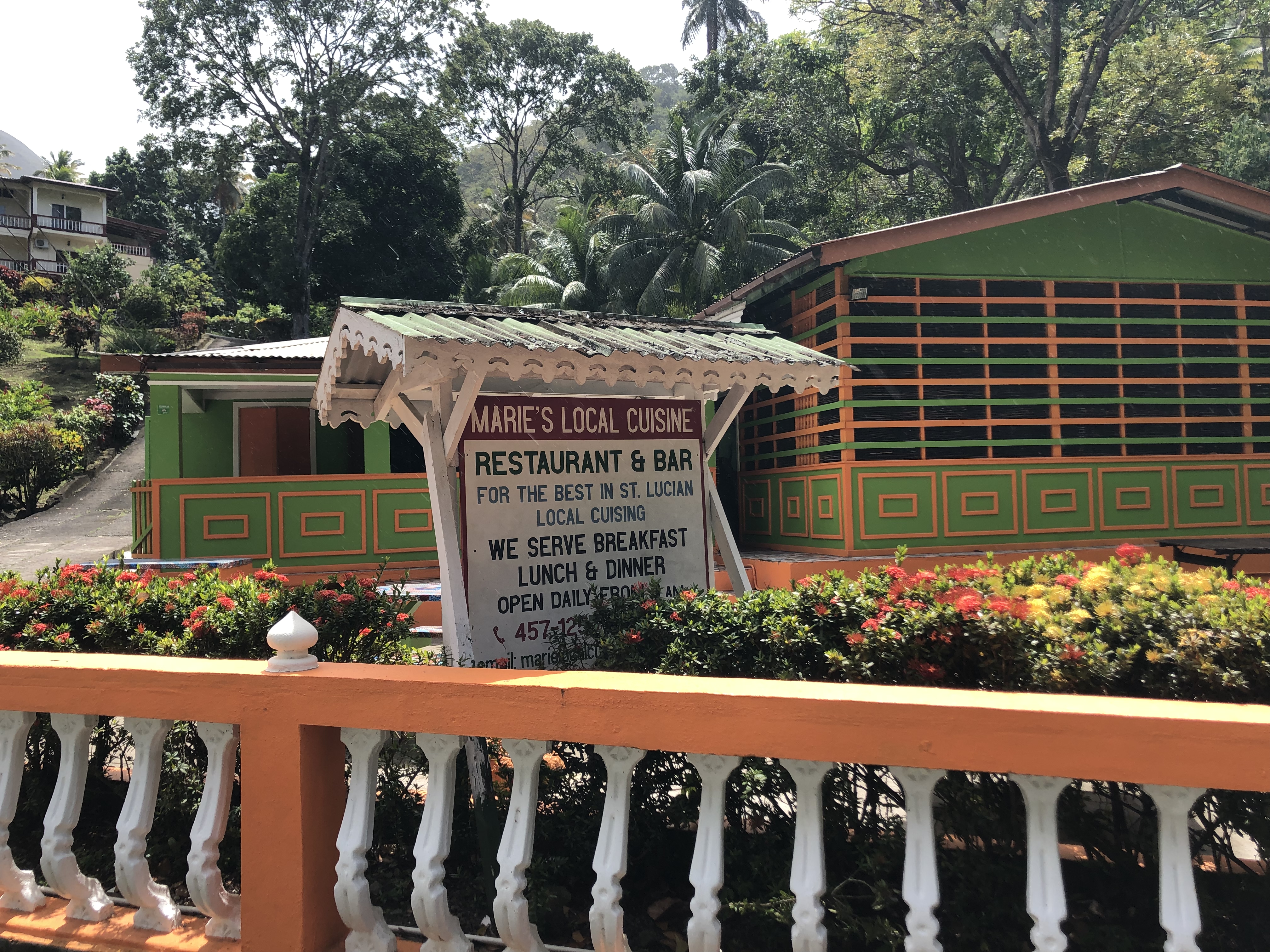 Marie's Local Cuisine Restaurant and Bar in Soufriere, St. Lucia.