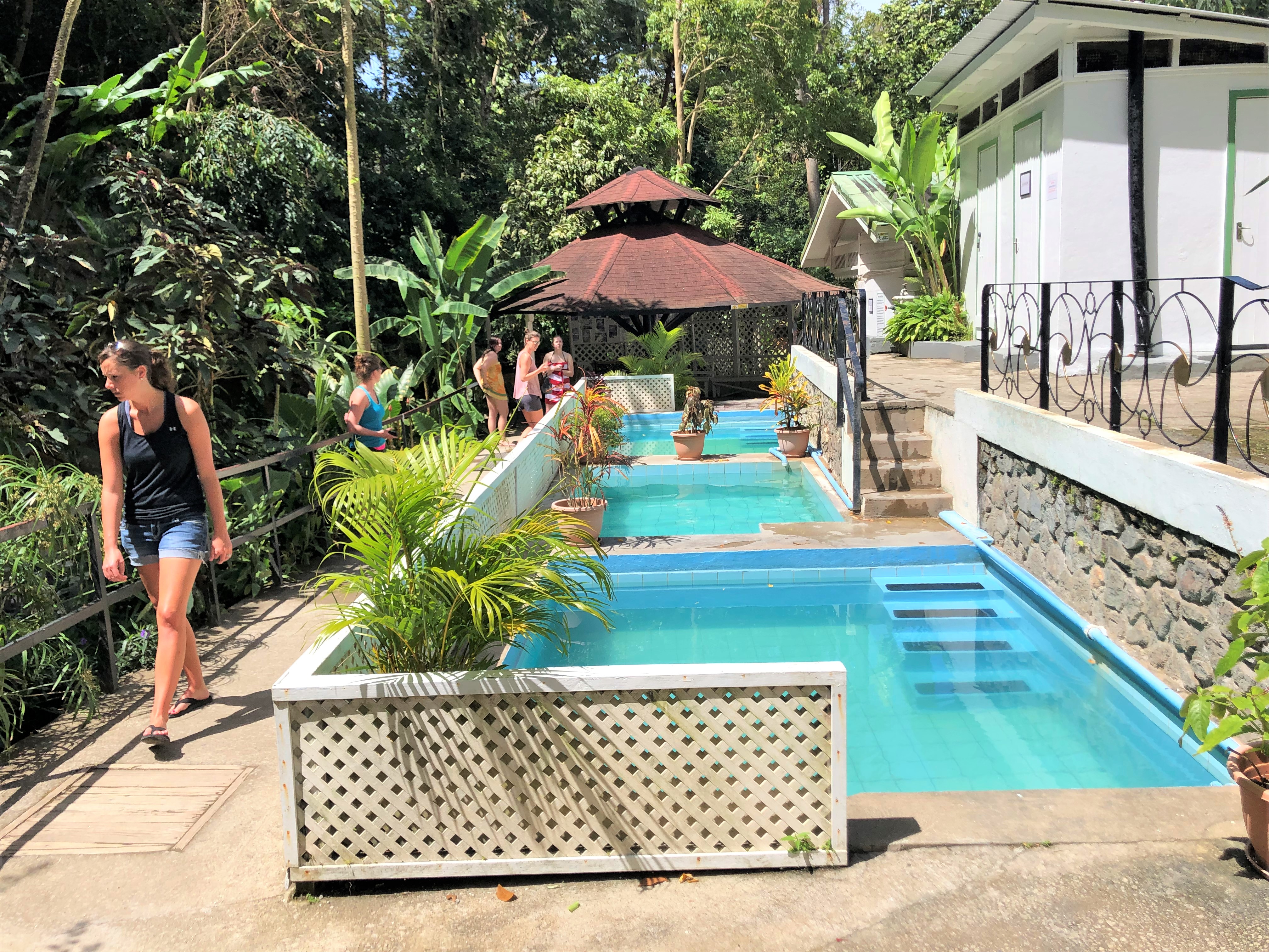 Mineral Baths at the Diamond Botanical Gardens in St. Lucia.