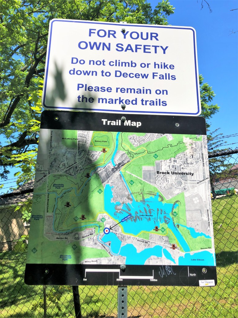 Decew Falls Warning Sign
